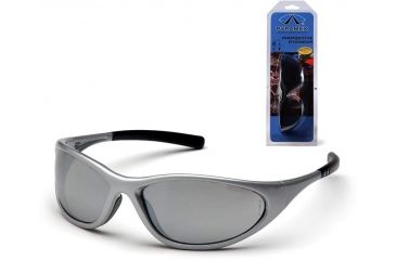 Image of Pyramex Zone II Safety Glasses - Silver Mirror Lens, Silver Frame SS3370E3