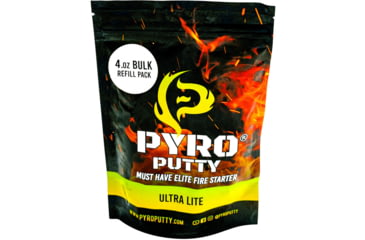 Image of Pyro Putty Ultra Lite Blend Refillable Firestarter Bag, Yellow, 4oz, PP4OZUL