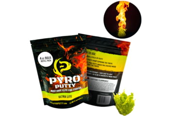 Image of Pyro Putty Ultra Lite Blend Refillable Firestarter Bag, Yellow, 4oz, PP4OZUL