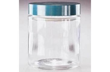Image of Qorpak Straight-Sided Rounds, Wide Mouth, Qorpak 7946 With Fluoropolymer Resin-Lined Green Thermoset Cap