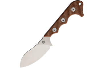 Image of QSP Knife Neckmuk Neck Knife Brown, 2.88 satin finish D2 tool steel blade, Brown linen micarta handle, QS125-E