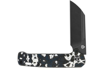 Image of QSP Knife Penguin Storm BSW Folding Knife, 4in Closed, 3in Black Stonewash CPM-20CV SS Blade, Storm Fat Carbon Fiber Handle, QS130SJG2