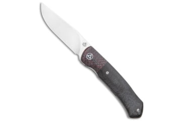 Image of Qsp QSP Gannet Liner Lock Knife Red CF / Black Micarta 3.3" Satin QS137-A, Black, 154CM, adult, BHQ-119434