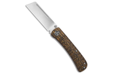 Image of Qsp QSP Hedgehog Slip Joint Knife Golden Carbon Fiber 3" Satin QS142-C, Gold/Black, Sandvik 14C28N, adult, BHQ-177338