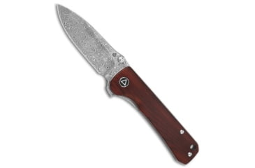 Image of Qsp QSP Knife Hawk Liner Lock Knife Cocobolo Wood 3.23" Damascus QS131B2, Wood, Damascus, adult, BHQ-187004