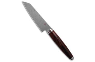 Image of Qsp QSP Mulan Series 4" Kritsuke Kitchen Knife Desert Iron Wood Damascus, Brown, Damascus, adult, BHQ-189742