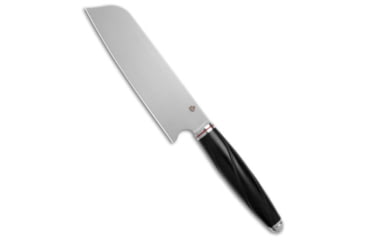 Image of Qsp QSP Mulan Series 7" Santoku Kitchen Knives Ebony Wood, Black, Sandvik 14C28N, adult, BHQ-189735