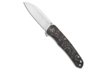 Image of Qsp QSP Otter Flipper Liner Lock Knife Copper Foil Carbon Fiber 2.7" Satin S35VN, Black/Copper, CPM S35VN, adult, BHQ-143514