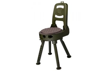 Image of Quake The Stag Swivel Hunting Stool With Back Rest 90000-9