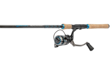 Image of Quantum Benchmark Spinning Reel and Rod Combo, 7ft, 1-PC, Light, Fast Rod, Graphite Composite Blank, SZ 2500 Reel, 5+1 Bearings, 6.2-1 Ratio, Silver/Blue, BK2500701L612.P2