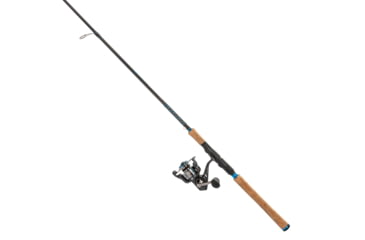 Image of Quantum Benchmark Spinning Reel and Rod Combo, 7ft, 1-PC, Light, Fast Rod, Graphite Composite Blank, SZ 2500 Reel, 5+1 Bearings, 6.2-1 Ratio, Silver/Blue, BK2500701L612.P2
