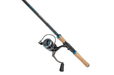 Image of Quantum Benchmark Spinning Reel and Rod Combo, 7ft, 1-PC, Medium-Light, Fast Rod, Graphite Composite Blank, SZ 3000 Reel, 5+1 Bearings, 6.2-1 Ratio, Silver/Blue, BK3000701ML815.P2