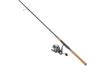 Image of Quantum Benchmark Spinning Reel and Rod Combo, 7ft, 1-PC, Medium-Light, Fast Rod, Graphite Composite Blank, SZ 3000 Reel, 5+1 Bearings, 6.2-1 Ratio, Silver/Blue, BK3000701ML815.P2
