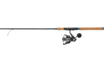 Image of Quantum Benchmark Spinning Reel and Rod Combo, 7ft, 1-PC, Medium, Fast Rod, Graphite Composite Blank, SZ 4000 Reel, 5+1 Bearings, 6.2-1 Ratio, Silver/Blue, BK4000701M1017.P2