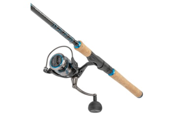 Image of Quantum Benchmark Spinning Reel and Rod Combo, 7ft, 1-PC, Medium, Fast Rod, Graphite Composite Blank, SZ 4000 Reel, 5+1 Bearings, 6.2-1 Ratio, Silver/Blue, BK4000701M1017.P2