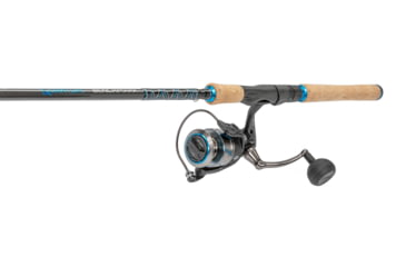 Image of Quantum Benchmark Spinning Reel and Rod Combo, 7ft, 1-PC, Medium, Fast Rod, Graphite Composite Blank, SZ 4000 Reel, 5+1 Bearings, 6.2-1 Ratio, Silver/Blue, BK4000701M1017.P2