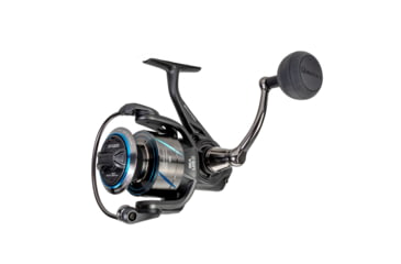 Image of Quantum Benchmark Spinning Reel and Rod Combo, 8ft, 2-PC, Med-Heavy, Moderate-Fast Rod, Graphite Composite Blank, SZ 5000 Reel, 5+1 Bearings, 5.6-1 Ratio, Silver/Blue, BK5000802MH1225.P2