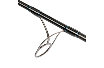 Image of Quantum Benchmark Spinning Reel and Rod Combo, 10ft, 2-PC, Heavy, Moderate-Fast Rod, Graphite Composite Blank, SZ 8000 Reel, 5+1 Bearings, 4.7-1 Ratio, Silver/Blue, BK8000102H2040.P2