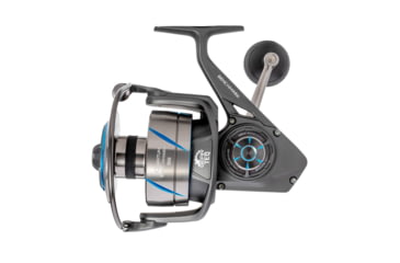 Image of Quantum Benchmark Spinning Reel and Rod Combo, 7ft, 1-PC, Heavy, Moderate-Fast Rod, Graphite Composite Blank, SZ 8000 Reel, 5+1 Bearings, 4.7-1 Ratio, Silver/Blue, BK8000701H1530.P2