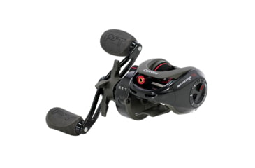 Image of Quantum Smoke Baitcast Reel, SZ 100 Reel, RH Retrieve, Large EVA Handle Knobs and Continuous Anti-Reverse Clutch, 10+1 Bearings, 5.1-1 Ratio, Black, SM100PPT.BX2