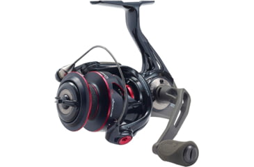 Image of Quantum Smoke Spinning Reel, SZ 15 Reel, Changeable Righ/Left Retrieve, Continuous Anti-Reverse Clutch w/ NiTi Indestructible Bail, SCR Alloy Frame, 5.7-1 Ratio, Black, SM15XPT.BX2