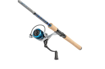 Image of Quantum Strive Spinning Reel and Rod Combo, 7ft, 1-PC, Light, Fast Rod, Graphite Composite Blank, SZ 2500 Reel, 4+1 Bearings, 6.2-1 Ratio, Silver/Blue, SV2500701L612.P2