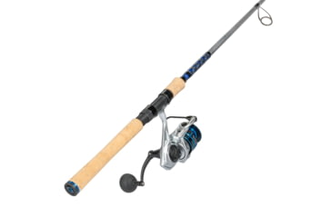 Image of Quantum Strive Spinning Reel and Rod Combo, 7ft, 1-PC, Medium, Fast Rod, Graphite Composite Blank, SZ 4000 Reel, 4+1 Bearings, 6.2-1 Ratio, Silver/Blue, SV4000701M1017.P2