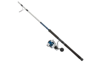 Image of Quantum Strive Spinning Reel and Rod Combo, 7ft, 1-PC, Medium-Heavy, Moderate-Fast Rod, Graphite Composite Blank, SZ 6000 Reel, 4+1 Bearings, 5.6-1 Ratio, Silver/Blue, SV6000701MH1225.P2
