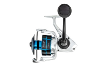 Image of Quantum Strive Spinning Reel and Rod Combo, 10ft, 2-PC, Heavy, Moderate-Fast Rod, Graphite Composite Blank, SZ 8000 Reel, 4+1 Bearings, 4.7-1 Ratio, Silver/Blue, SV8000102H2040.P2