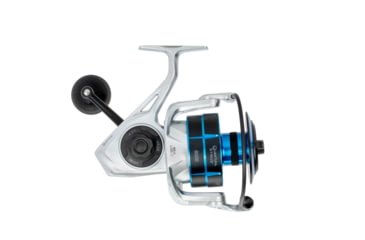 Image of Quantum Strive Spinning Reel and Rod Combo, 10ft, 2-PC, Heavy, Moderate-Fast Rod, Graphite Composite Blank, SZ 8000 Reel, 4+1 Bearings, 4.7-1 Ratio, Silver/Blue, SV8000102H2040.P2