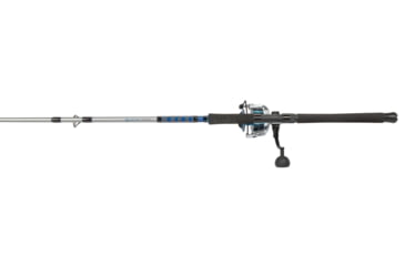 Image of Quantum Strive Spinning Reel and Rod Combo, 7ft, 1-PC, Heavy, Moderate-Fast Rod, Graphite Composite Blank, SZ 8000 Reel, 4+1 Bearings, 4.7-1 Ratio, Silver/Blue, SV8000701H1530.P2
