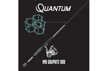 Image of Quantum Throttle Spinning Reel and Rod Combo, 7ft 1-PC IM8 Graphite Rod w/ ComfortGrip Rod Handle, Dura-Lok Anti-Reverse Clutch Reel w/ MaxCast II Spool and Braid Band, TH30701MHC.NS3