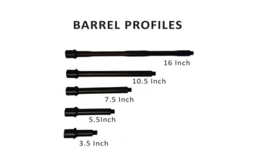 Image of Quarter Circle 10 .40 SW Barrel, 5.5in, .578-28 Thread, Black Nitride, QC-BRL-40-5.5