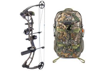 Image of Quest Storm Bow Pkg., RT Xtra 23-27 in. 60lb RH, ST.PKG.R.23.60-XTBK W/ Vanguard Xl Hunting Backpack-Realtree Camo
