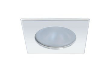 Image of Quick Blake XP Downlight 6W LED Round Light w/ Square Stainless Bezel, IP66, Screw Mounted, Warm White, FAMP3022X12CA00