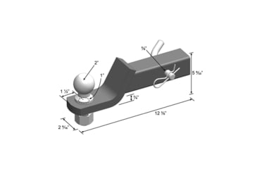 Image of Quick Products Class III 2 Drop Ball Mount Loaded w/ 2 Ball 5000 Lbs., Includes Hitch Pin And Carrying Case, QP-HS2809