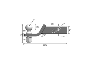 Image of Quick Products Class III 2 Drop Ball Mount Loaded w/ 2 Ball 5000 Lbs., Includes Hitch Pin And Carrying Case, QP-HS2809