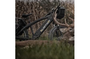 Image of QuietKat Ambush 750W Electric Bike, w/ Mid-Drive Motor, Chain Drive, 8 Speed, Suspension Fork, Mechanical Disc Brakes, Black, One Size Fits Most, 18QKM750CCHM-BLK