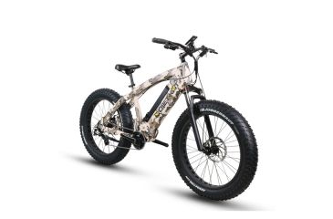 Image of QuietKat Apex 1000W Electric Bike, w/ Mid-Drive Motor, Chain Drive, 9 Speed, Air Suspension Fork, Hydraulic Disc Brakes, Camo, One Size Fits Most, 18QKM1000CCAH-CAM
