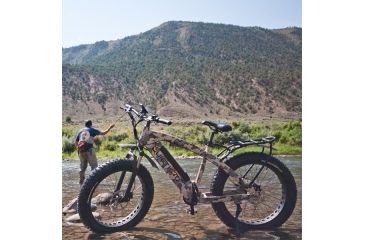 Image of QuietKat Apex 1000W Electric Bike, w/ Mid-Drive Motor, Chain Drive, 9 Speed, Air Suspension Fork, Hydraulic Disc Brakes, Camo, One Size Fits Most, 18QKM1000CCAH-CAM