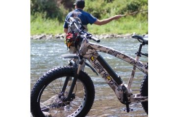 Image of QuietKat Apex 1000W Electric Bike, w/ Mid-Drive Motor, Chain Drive, 9 Speed, Air Suspension Fork, Hydraulic Disc Brakes, Camo, One Size Fits Most, 18QKM1000CCAH-CAM