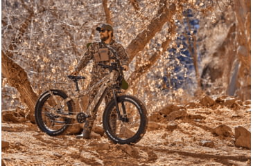 Image of QuietKat Ranger 1000 Watt Hub-Drive Motor Bicycle, Small, Under 5ft 6in, Shimano 7-Speed, Veil Cumbre Camo, RAN-10-BRE-15
