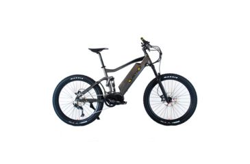 Image of QuietKat Ridgerunner 1000W Full Suspension Electric Mountain Bike, Charcoal, Medium 17in Frame, 19 R M 1000 C C A H CHR 17