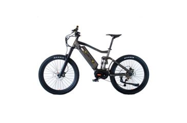Image of QuietKat Ridgerunner 1000W Full Suspension Electric Mountain Bike, Charcoal, Large 19in Frame, 19 R M 1000 C C A H CHR 19
