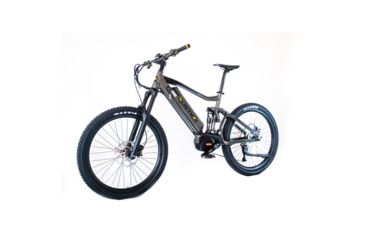 Image of QuietKat Ridgerunner 1000W Full Suspension Electric Mountain Bike, Charcoal, Large 19in Frame, 19 R M 1000 C C A H CHR 19