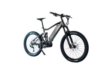Image of QuietKat Ridgerunner 1000W Full Suspension Electric Mountain Bike, Charcoal, Large 19in Frame, 19 R M 1000 C C A H CHR 19