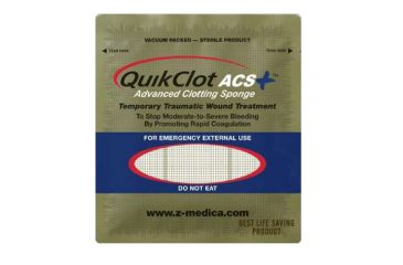 Image of QuikClot ACS+ Advanced Clotting Sponge First Aid Hemostatic Agent 3.5oz 100g, 1-Pack, 100-EA