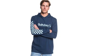 Image of Quiksilver Checkers Mate Hoodie - Mens, Moonlit Ocean, Extra Large, EQYZT05448-BYK0-XL