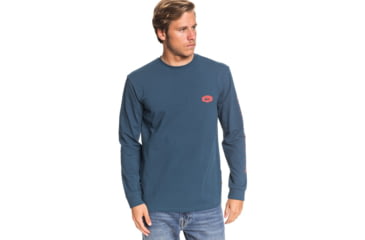 Image of Quiksilver Daily Special Long Sleeve Tee - Mens, Majolica Blue, Large, EQMZT03192-BSM0-L