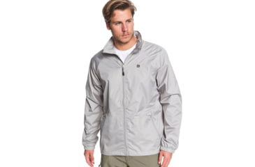 Image of Quiksilver Shell Shock Water-Resistant Windbreaker - Mens, Flint Gray, Medium, EQMJK03023-SJM0-M